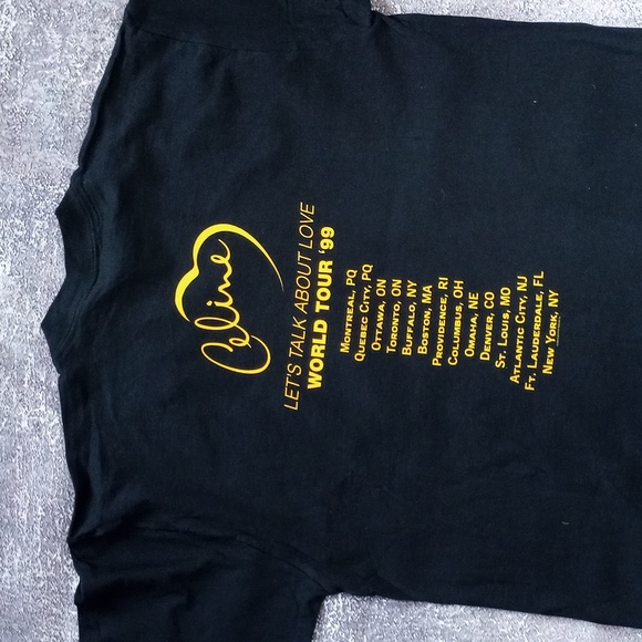 Vintage 1999 Celine Dion Let's Talk About Love Tour T-Shirt Single Stitch - Picture 3 of 8